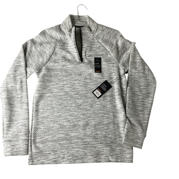 Marc Anthony luxury Gray Zip Up Sweater with Mock Neck - Picture 1 of 9